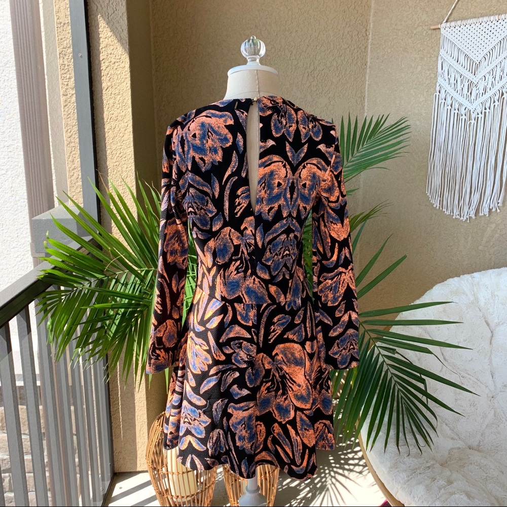 Neon Floral Skater Dress - Picture 2 of 3